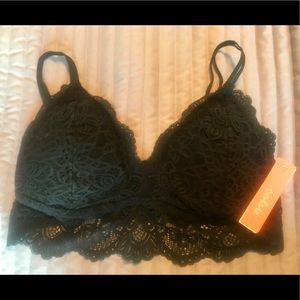 NWT Black lace lounge Bra